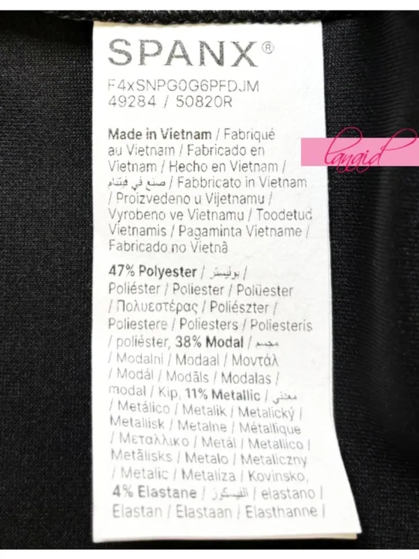 Spanx AirEssentials Half Zip Shimmer Very Black Gunmetal Shine Henley Sweater M - Image 8