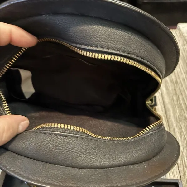 Anthropologie Women's Round‎ Black Chain Shoulder Bag - Image 8