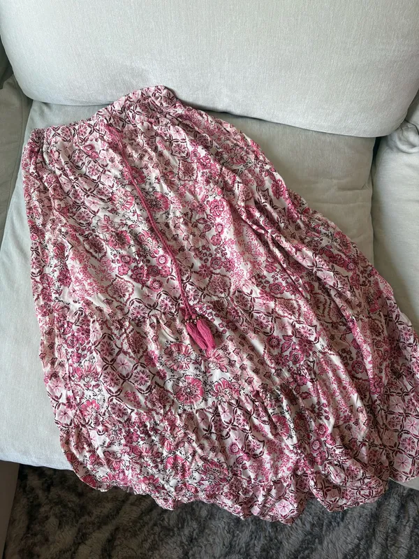Zara Pink Floral Maxi Skirt  - Image 3