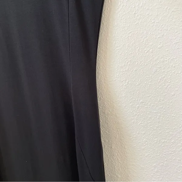 Quince Tencel Jersey Tank Maxi Dress Black Size Small Minimalist Side Slit - Image 4