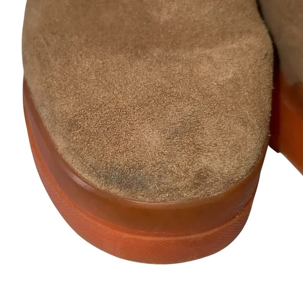 UGG Classic Tech Mini Chestnut Boots Rubber Soles Sherpa Lined Suede‎ Zip Size 9 - Image 5