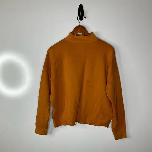 Madewell Hemp-Cotton Mockneck‎ Sweatshirt Size Small - Image 5