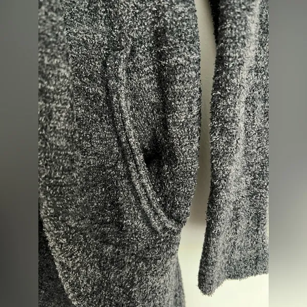 Barefoot Dreams Women open front Circle Cardigan Sweater Gray Long Sleeve XS/S - Image 5
