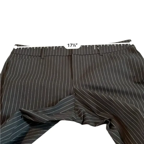 Old Navy NWT Pixie‎ Skinny Pants Women’s Size 14 Gray White Dot Stripe High Rise - Image 7