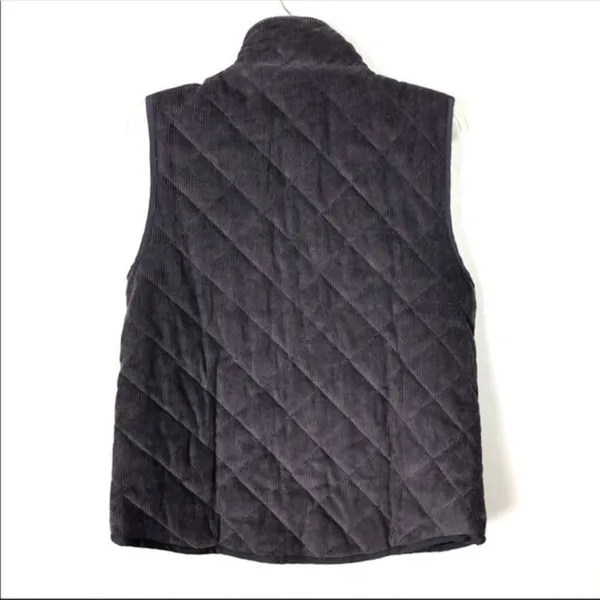 Wishlist Navy Bluw Quilted Corduroy Vest Puffer Country Club Fisherman NEW M - Image 5