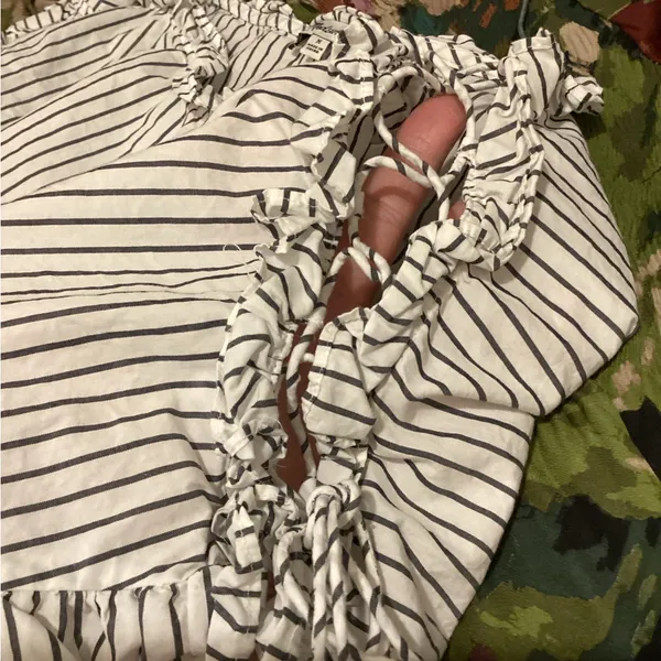 Madewell Navy and White Striped Top - Image 5