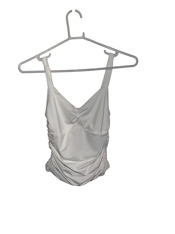 Ally. Ruched V-Neck Camisole Active wear tank top basic work out gym athleisure - Image 4