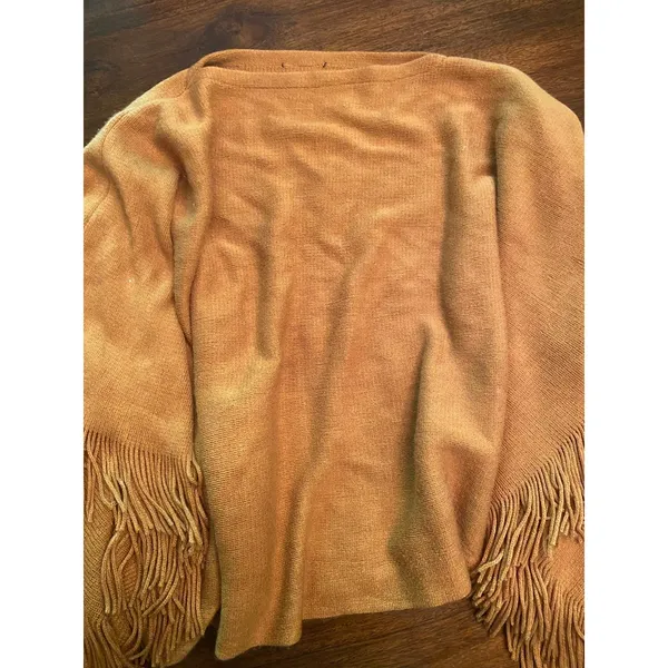 One size fits most brown poncho Size M - Image 3