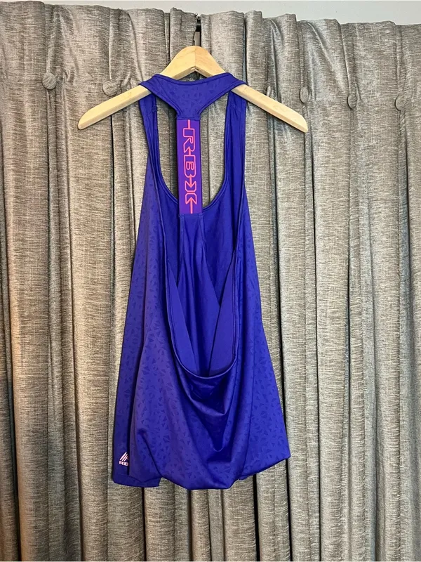 RBX Perfoemance Athletic Purple Geometric Print Racerback Tank Top Size Large - Image 9
