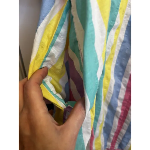 Styled by Saybury Women’s Rainbow Stripe Maxi Dress Pockets Boho Size XL Vintage - Image 4