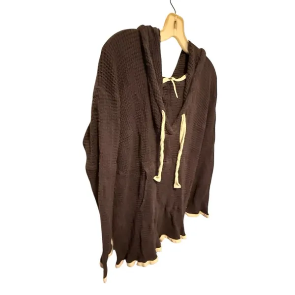 Free People‎ Waffle Textured Hoody Shorts Romper - Image 4