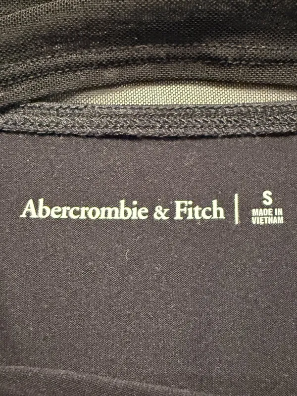 Abercrombie & Fitch Mesh Draped Bodysuit Women's Small Black Sheer Going Out NWT - Image 13