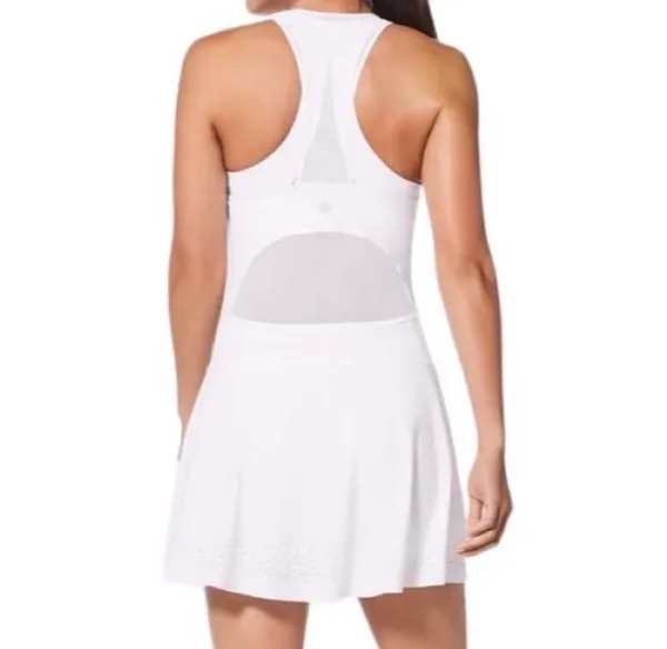 Lululemon Perf-ect Your Pace Dress White Size 8 Dress Skort Pickleball Tennis - Image 2