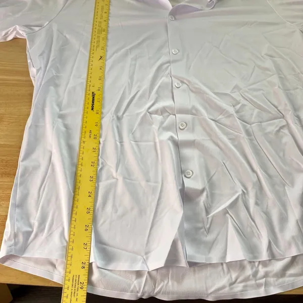NWOT White Satin Button Up Blouse Size XL - Image 6