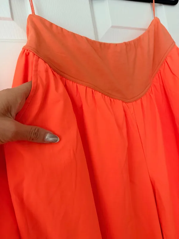 Free People Double Bubble Set in Hot Watermelon/ Neon Orange, Size L - Image 6