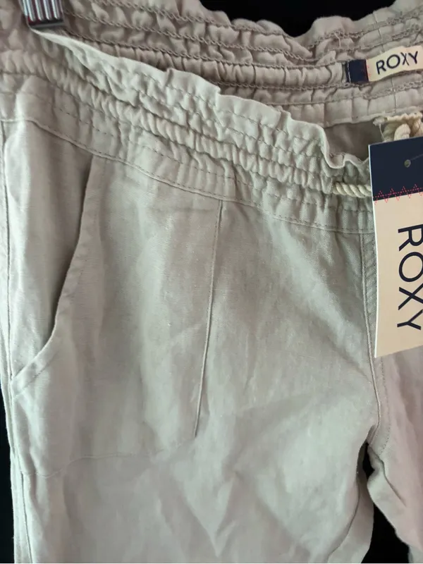 ROXY NWT Linen Blend Oceanside Pant - Image 4