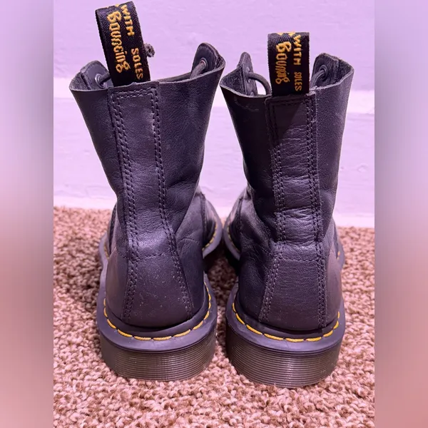 Dr. Martens 1460 Pascal Black Virginia Leather Soft Boots Women’s Size 6 - Image 3