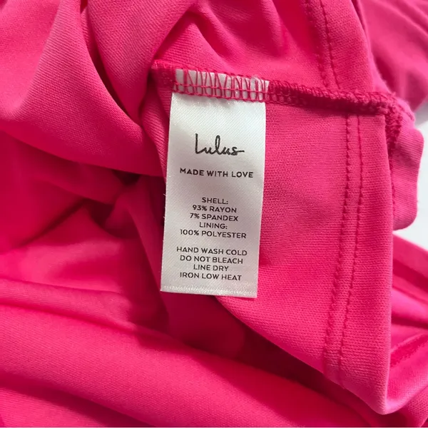 NWT Lulus Comeback Baby Hot Pink Long Sleeve Knit Dress‎ LARGE - Image 11