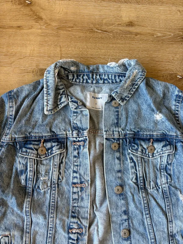 Light Blue Denim Distressed Jean Jacket - Image 3