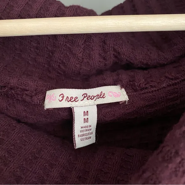 Free People Thermal Knit Cowl Neck Sweater - Image 6