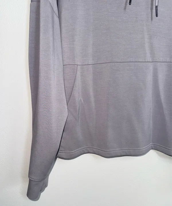 Maurices Scuba Hooded Sweatshirt Light Gray Pullover Loungewear - Image 4