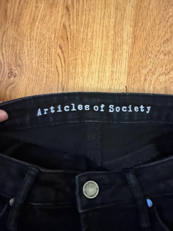 Black Denim Shorts Articles of Society - Image 3