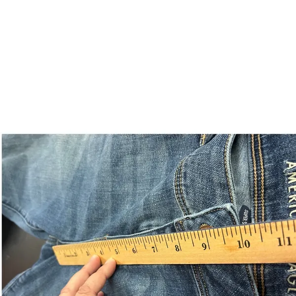American Eagle Womens 16 Regular Kick Boot Super Stretch Blue Denim Jeans - Image 7