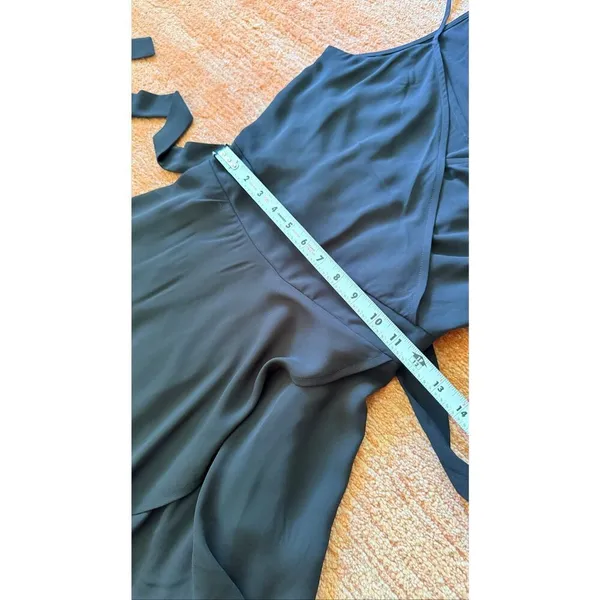 Express Black Wrap Romper Skort Adjustable Straps Size 6 - Image 7