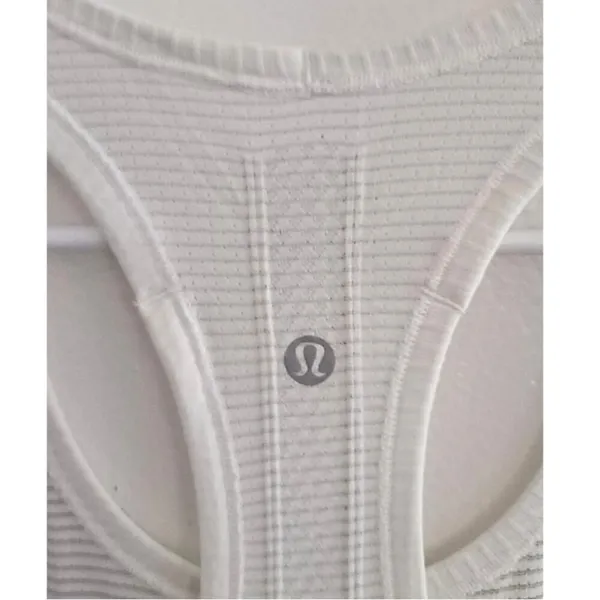 6 Swiftly Tech Racerback Tank Heathered White - Image 4