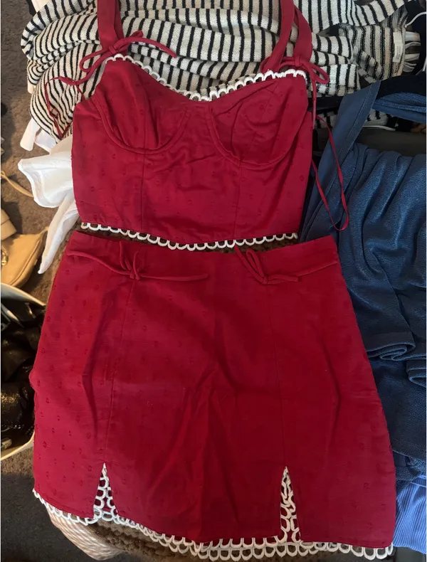 Melrose Matching set Red Size XS - Image 3