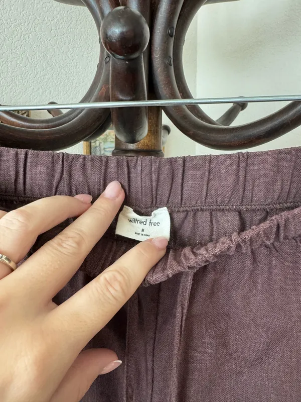 Aritzia Wilfred Brown Lodge Linen Pants - Image 3