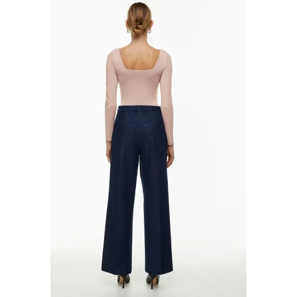 Aritzia Babaton Contour Squareneck Longsleeve Bodysuit Nude Size Small - Image 3