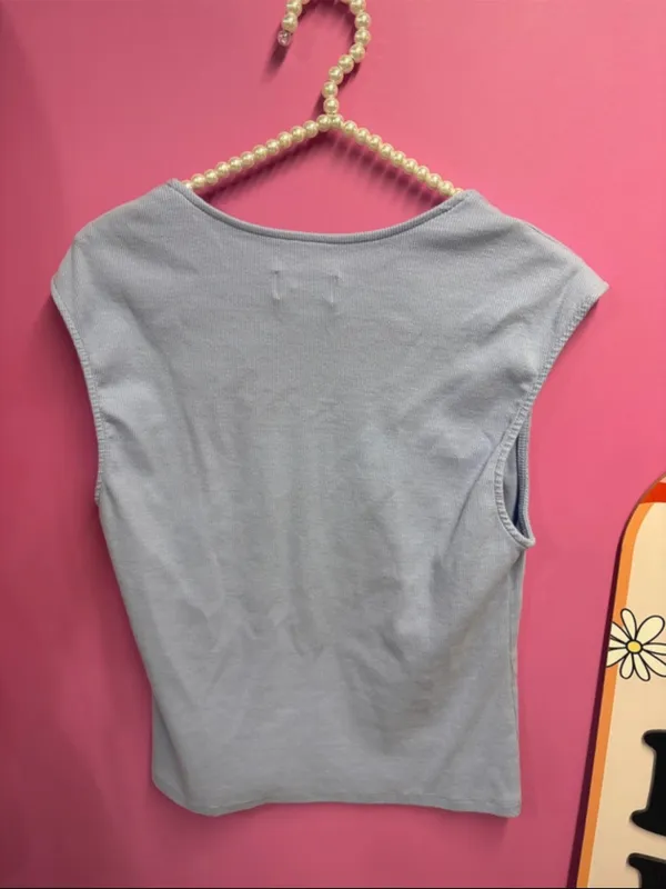 Anthro Maeve purple square neck top xl - Image 2
