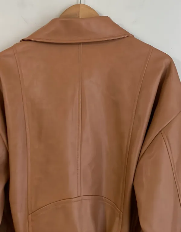 Avec Les Filles Biscotti Vegan Leather Moto Jacket Belted Crop - Image 7