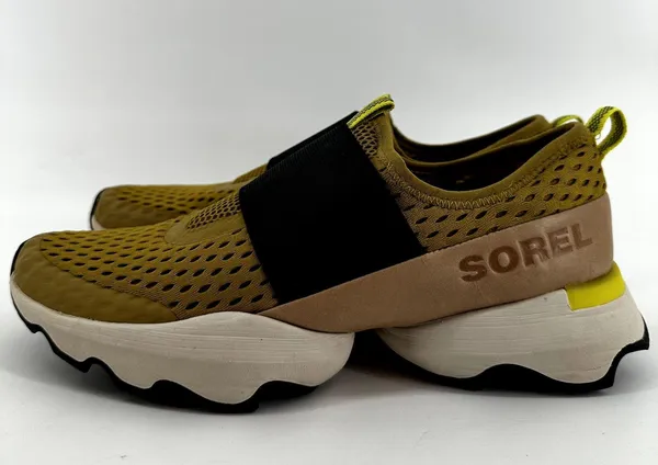 Sorel Kinetic Impact Strap Mesh Sneakers Athletic Slip On Dioxide Gold Black 8 - Image 4