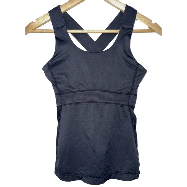 Lululemon Swift Tank Top Black Luxtreme Sleeveless Racerback Athletic Tank Sz 4 - Image 8