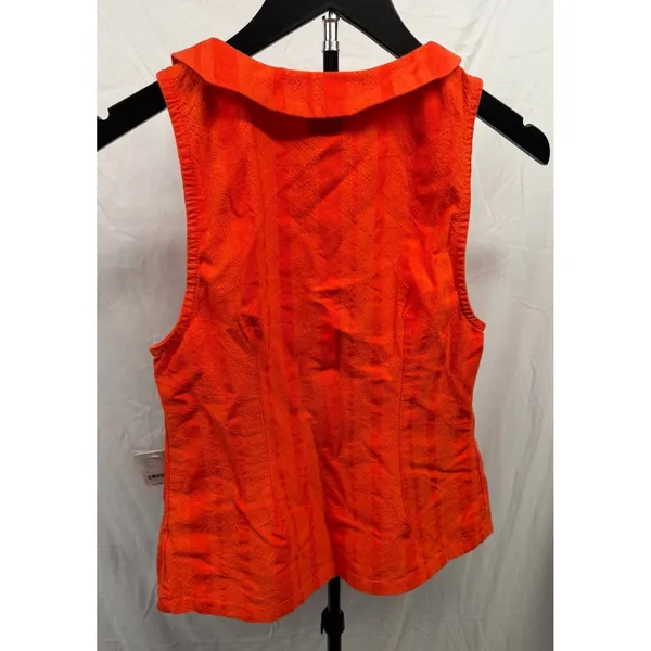 Free People NEW Free-Est Cara Cherry Tomato Red Collared‎ Vest Top Striped Small - Image 9