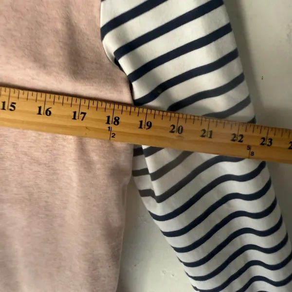 ORVIS Pink Striped Sleeve Sweatshirt Pima Cotton Small Crewneck Pullover‎ Preppy - Image 5
