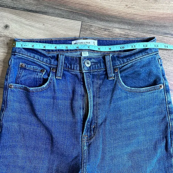 Abercrombie & Fitch Ankle Straight Ultra High Rise Curve Love Distressed 27 4 S - Image 6