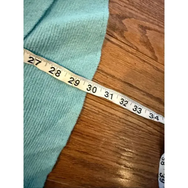 Amazon mint green ribbed cowl neck oversized tunic sweater small - Image 7