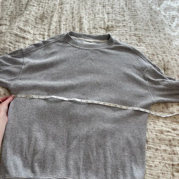 aerie Navy blue and white Waffle Crewneck Sweater - Image 5