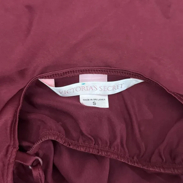 VTG Y2K Victoria's Secret‎ Burgundy Lace Chemise Size Small - Image 6