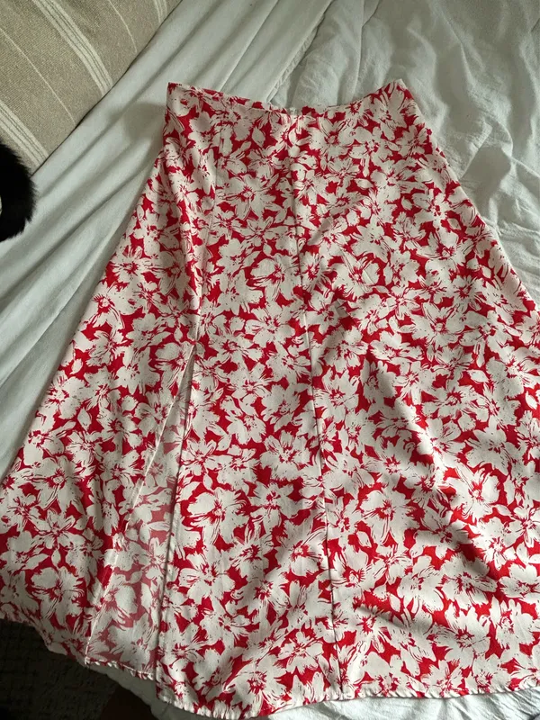 Floral Skirt Red - Image 3