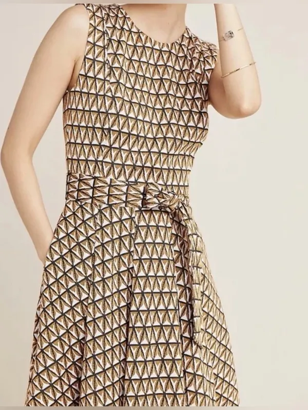 Anthropologie Hutch Amina Geometric Mini Dress Size S P - Image 3