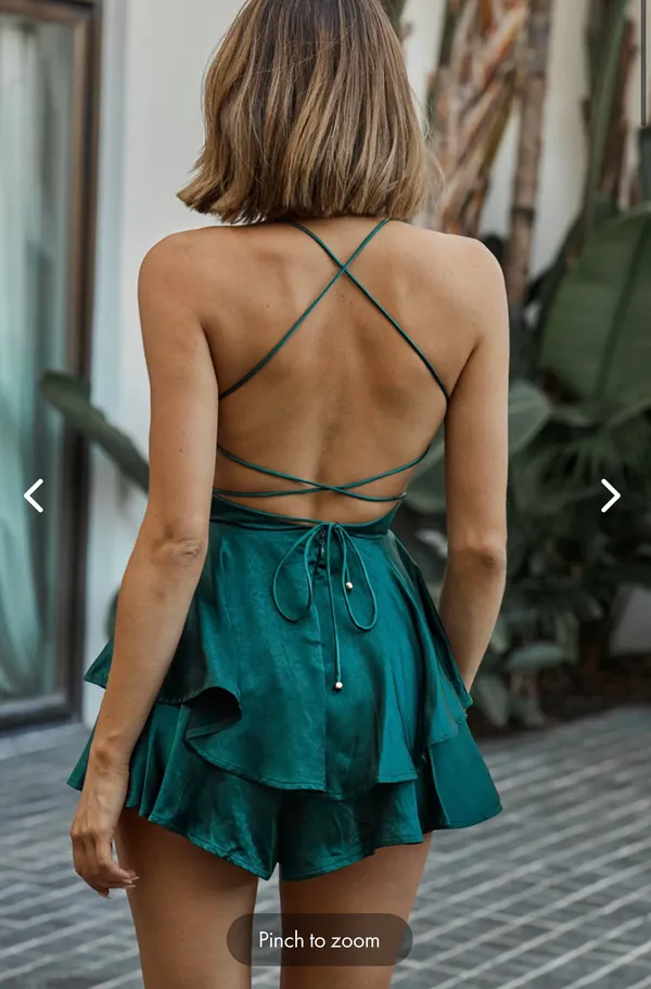 Green Mini Dress - Image 3