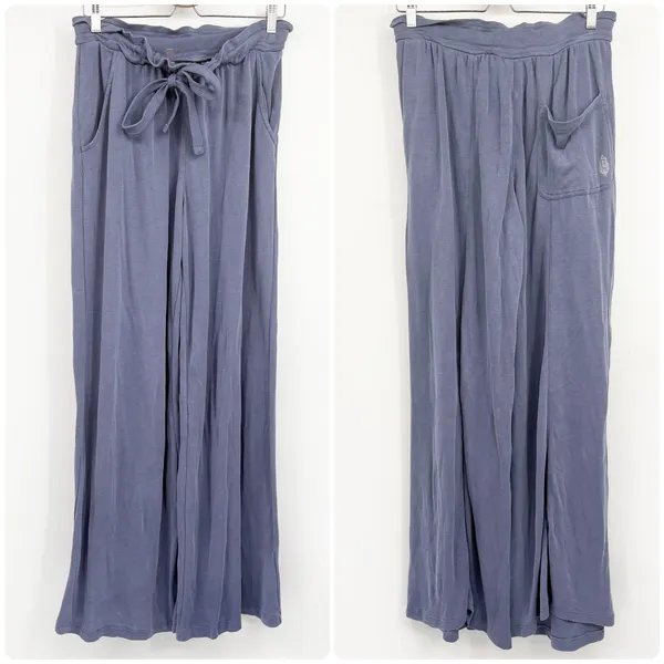Free People Movement Womens Wide Leg Modal Lounge Boho Slouchy Pants Blue Size M - Image 2