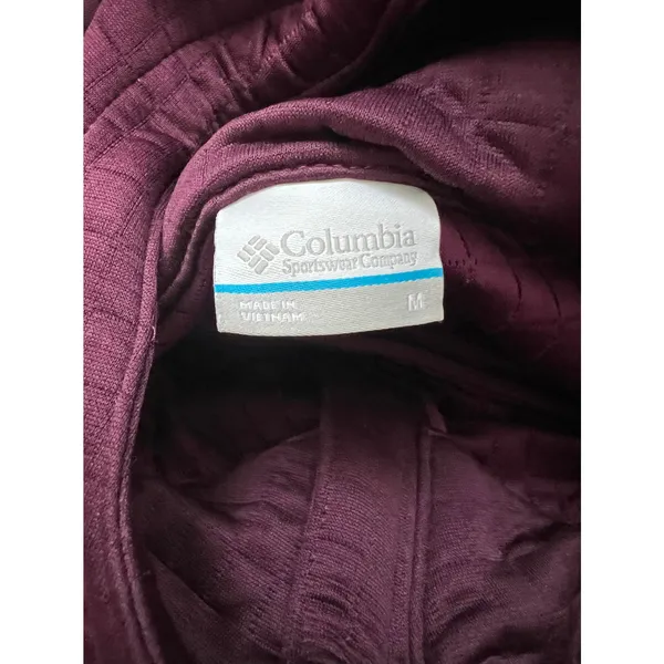 Columbia Pilsner Lodge Omni-Shield‎ Women's Size M Quilted Hooded Purple Vest - Image 7
