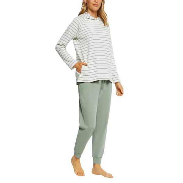 NWT Max & Mia Lounge Set Green 2-Piece Hoodie Jogger Long Sleeves Waffle Knit L - Image 2