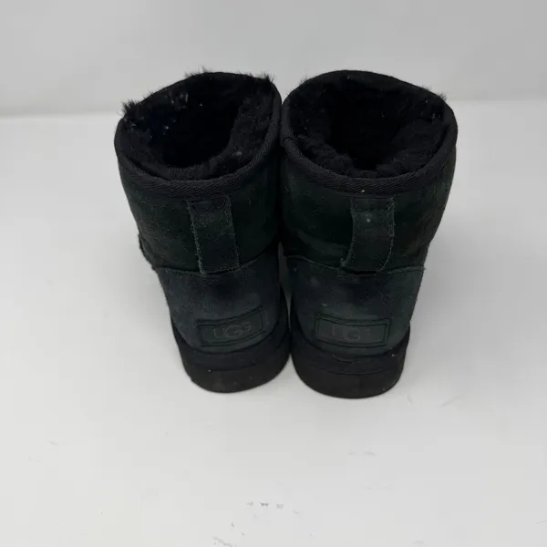 UGG Classic Mini II Suede Shearling Ankle Boot Black Women Size 7 - Image 3