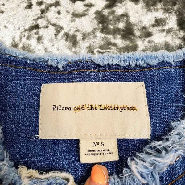 Anthropologie Pilcro Flounce Denim‎ Jacket - Image 8